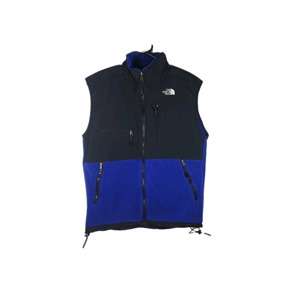 The North Face Men's Denali Vintage Blue Black Sz Medium Full Zip Fleece Vest